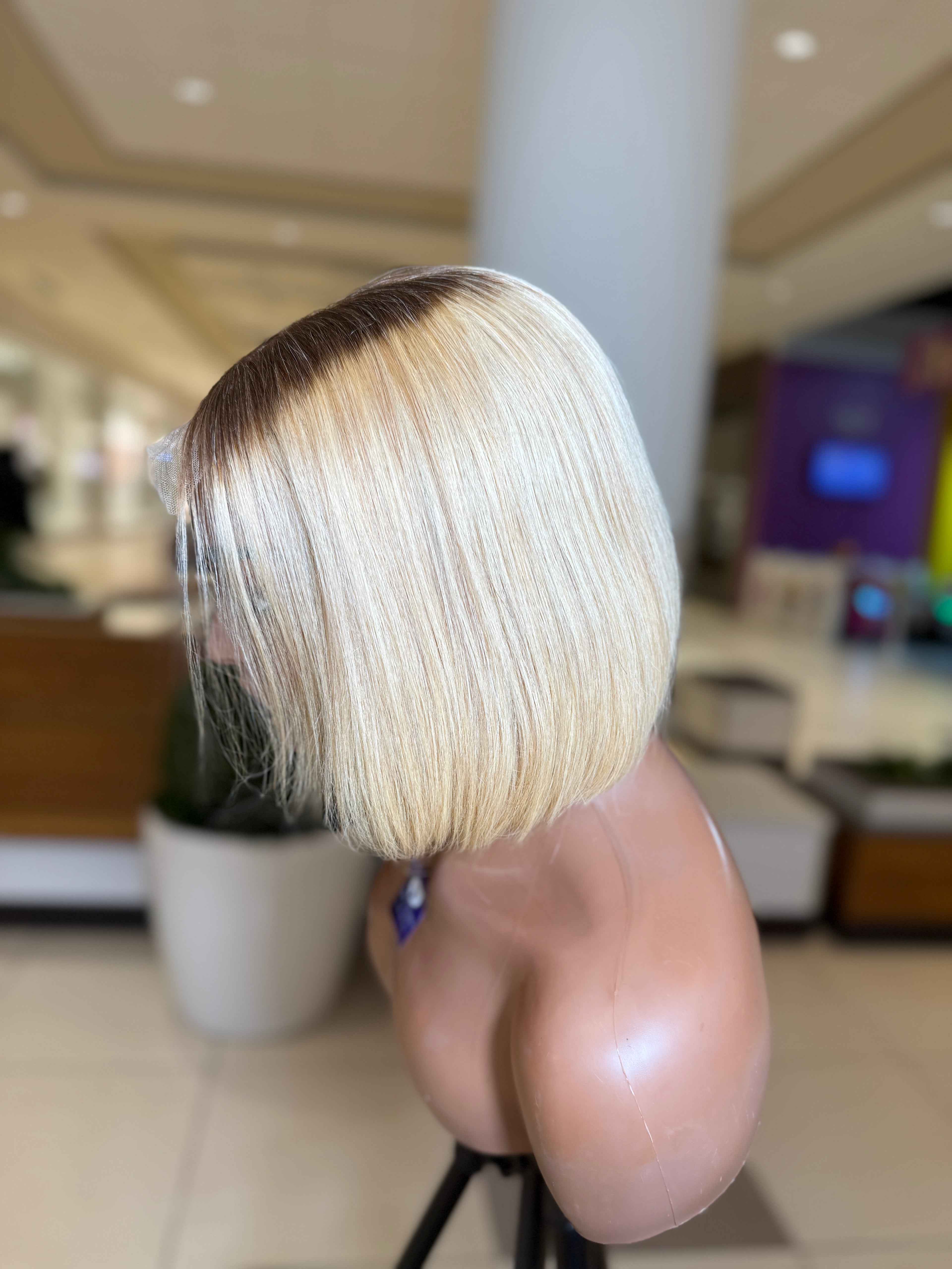 6"Glam Bob 2by6 closure wig