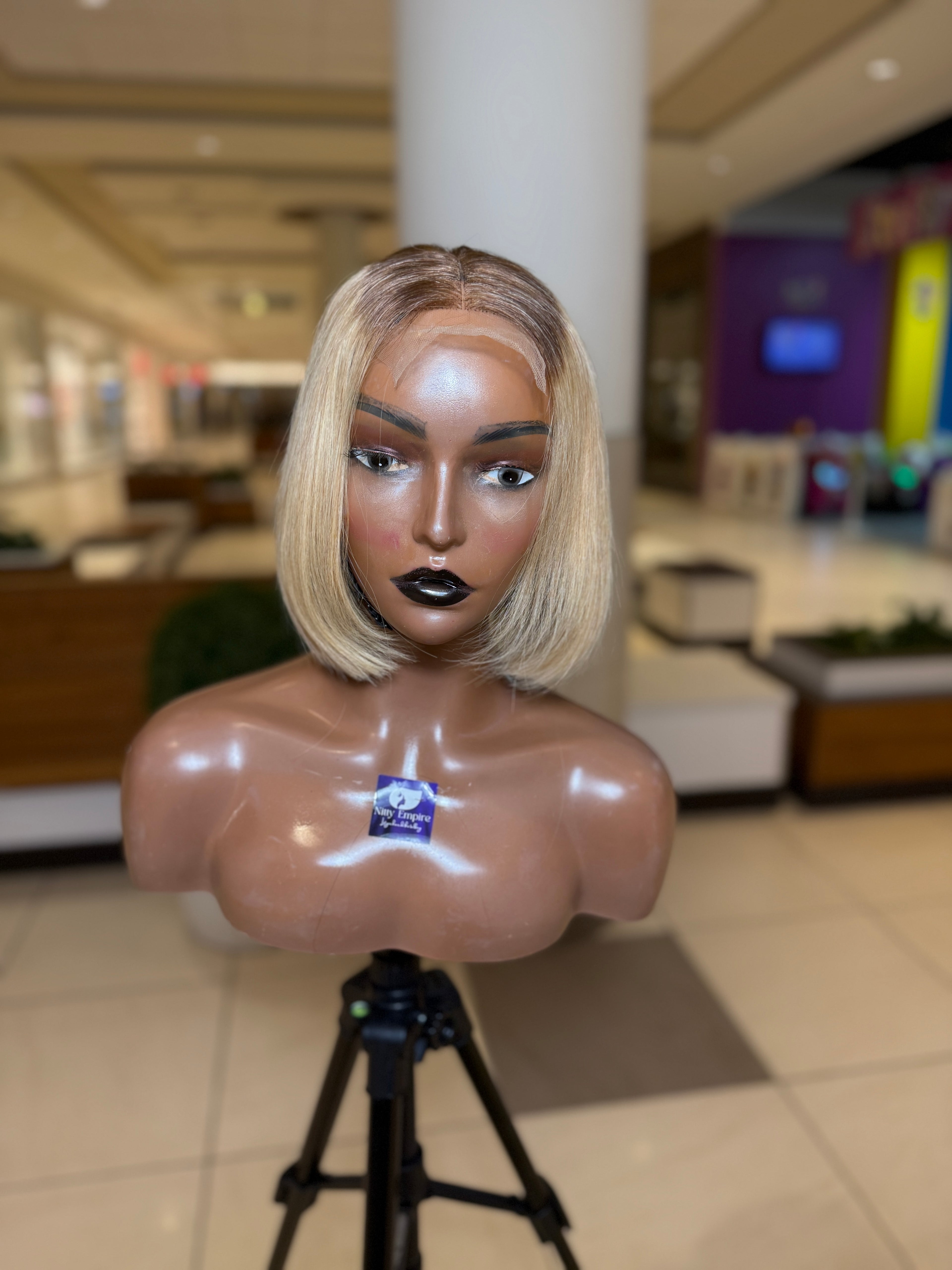 6"Glam Bob 2by6 closure wig