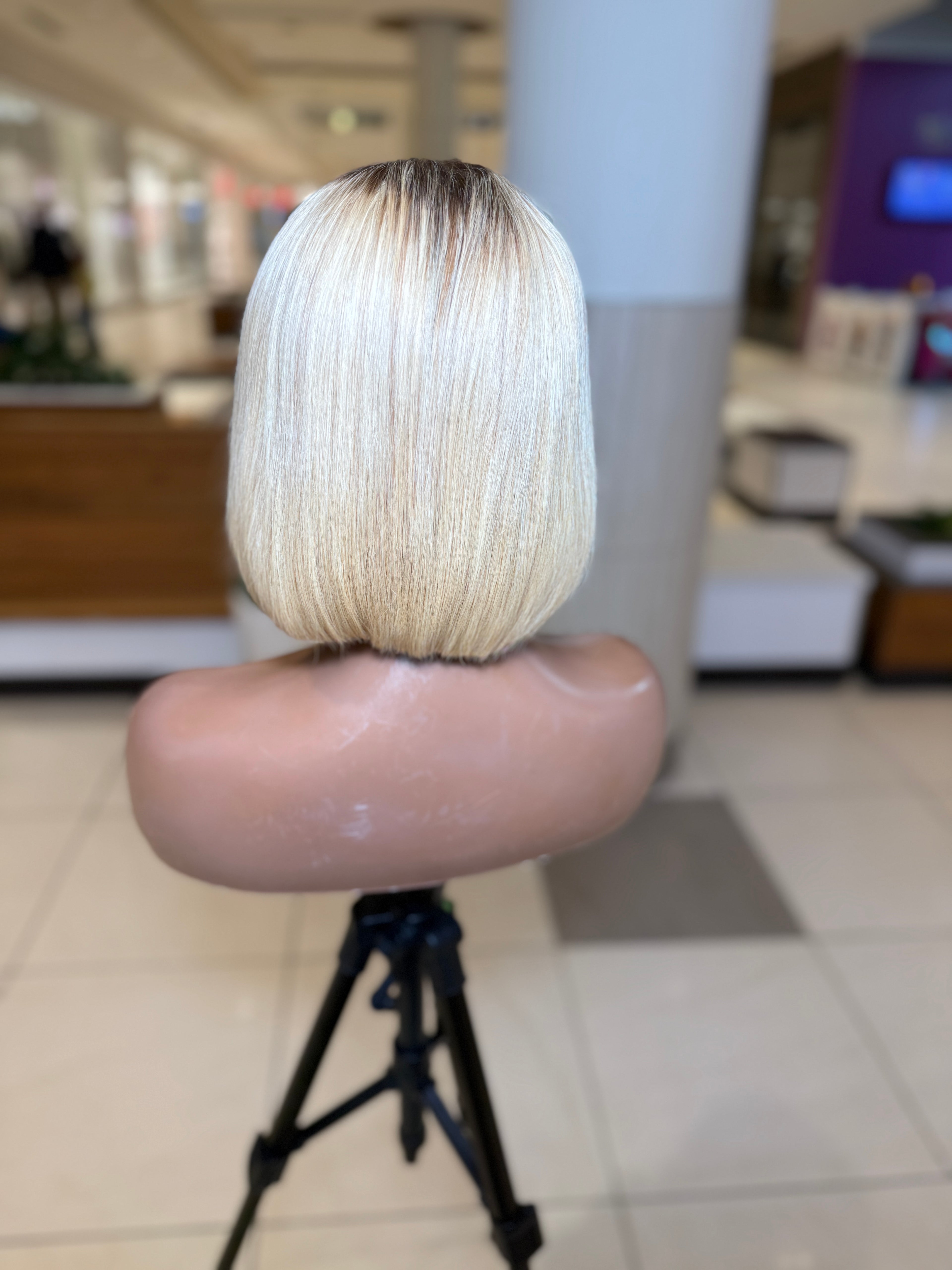 6"Glam Bob 2by6 closure wig