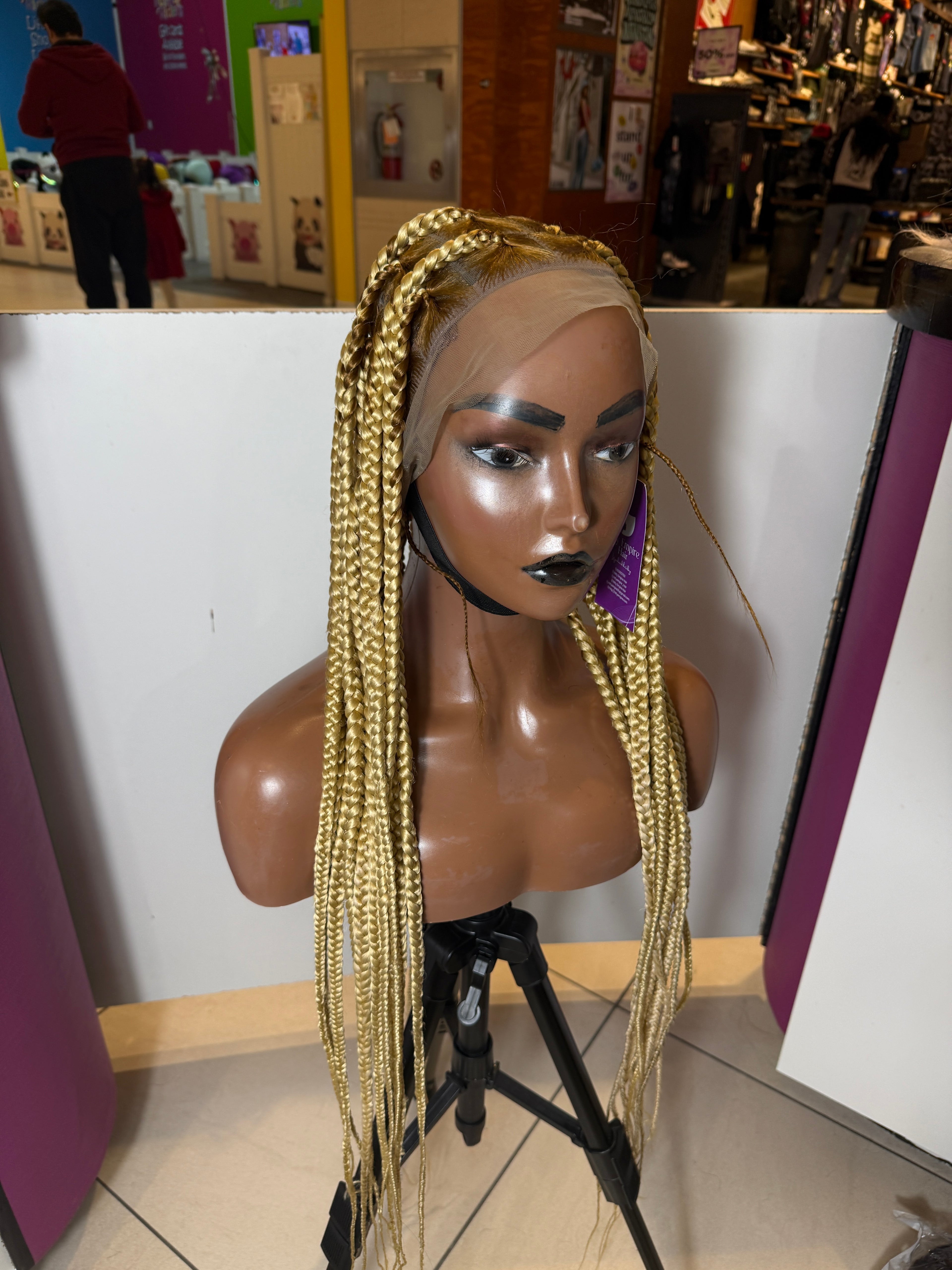 30" Long Braided Wig