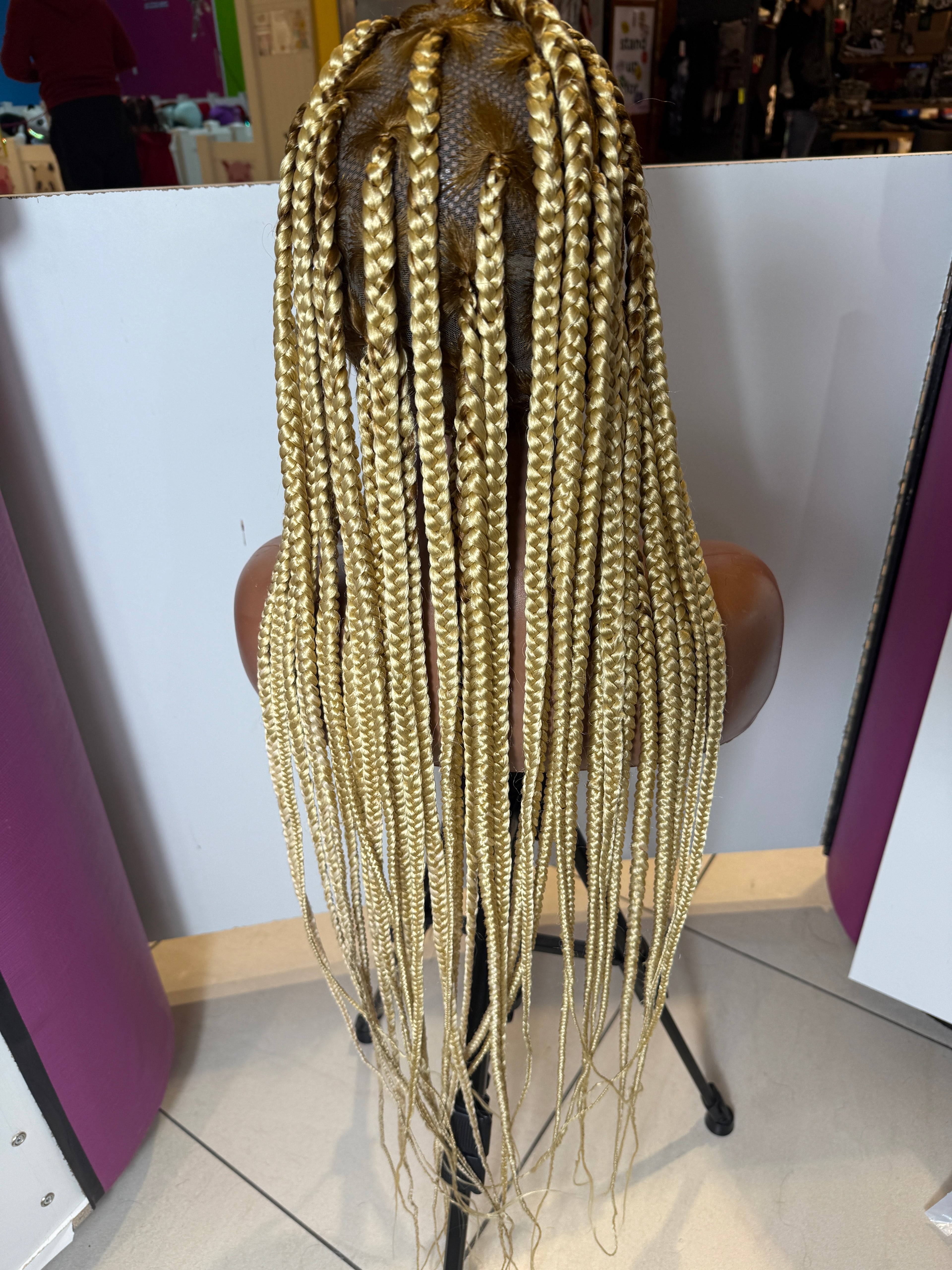 30" Long Braided Wig