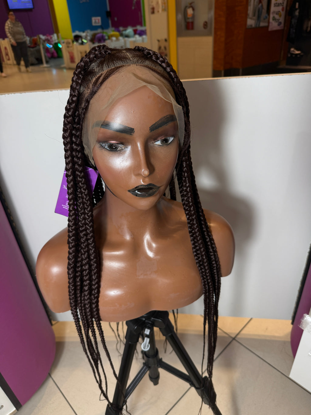 30" Long Braided Wig