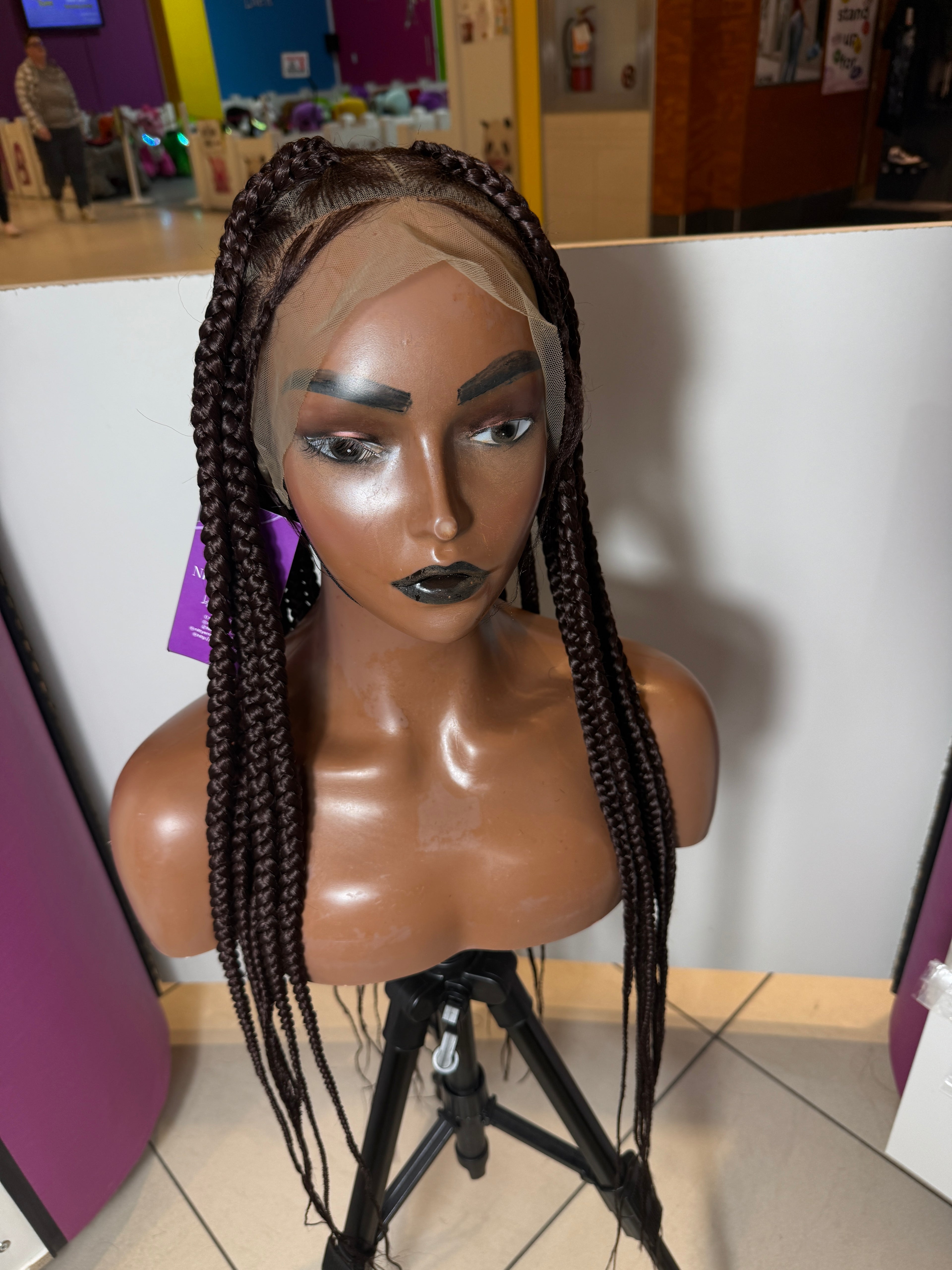 30" Long Braided Wig