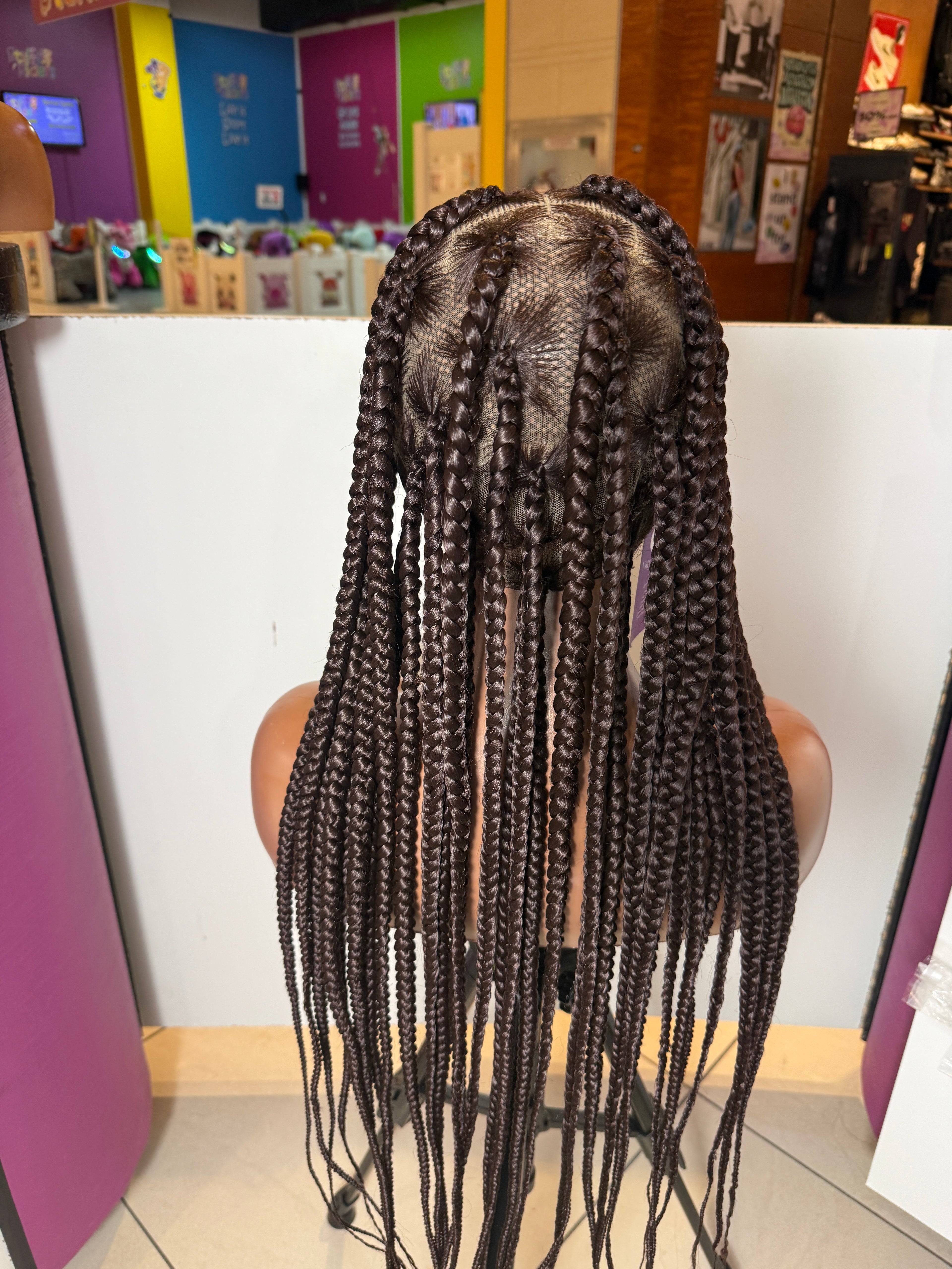 30" Long Braided Wig
