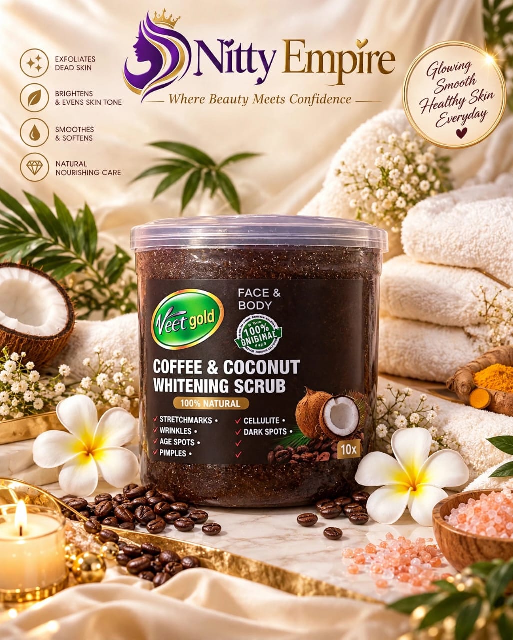 Coffee and Coconut Whitening Scrub